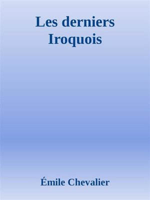 cover image of Les derniers Iroquois